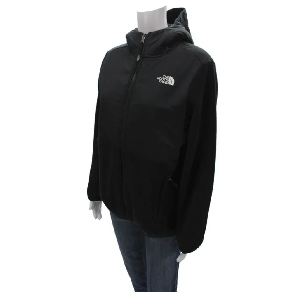 The North Face Womens Windbreaker Jacket Black High Neck Zip Size XL